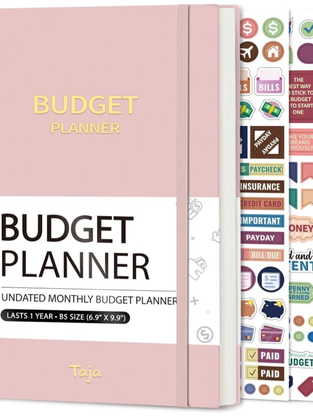 Budget Planner, Undated Budget Book with Expense Tracker, 6.9" x 9.9"